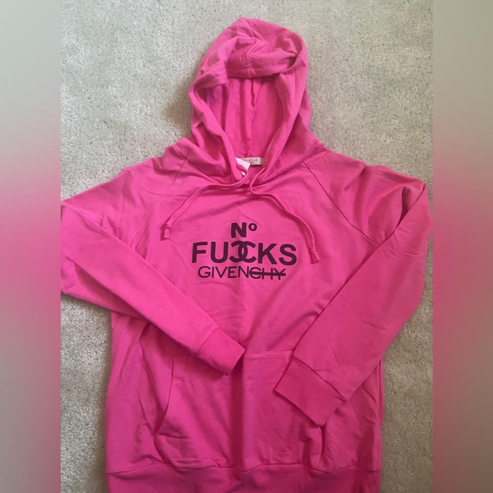 No Fuxx Givenchy hot pink sweatshirt hoodie size S new with tags